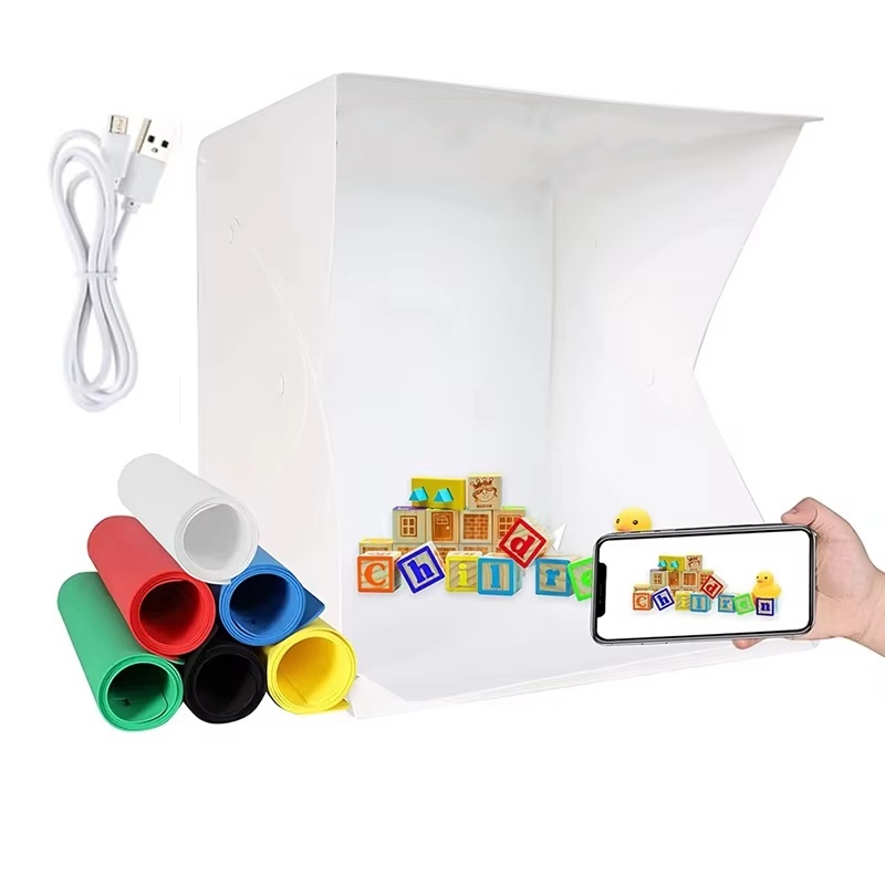 Photography Lighting Box - Folding Lightbox Portable Photography LED Photo
