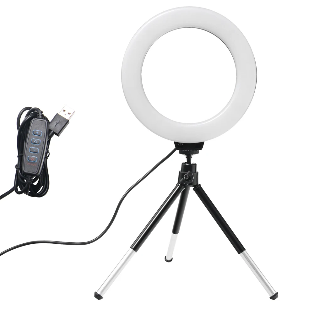 Photography Lighting Circle - 6 Inch Mini Selfie Ring Light