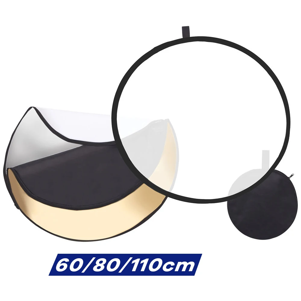Photography Lighting Box - 60/80/110cm 5-in-1 Collapsible Circular Reflector Disc