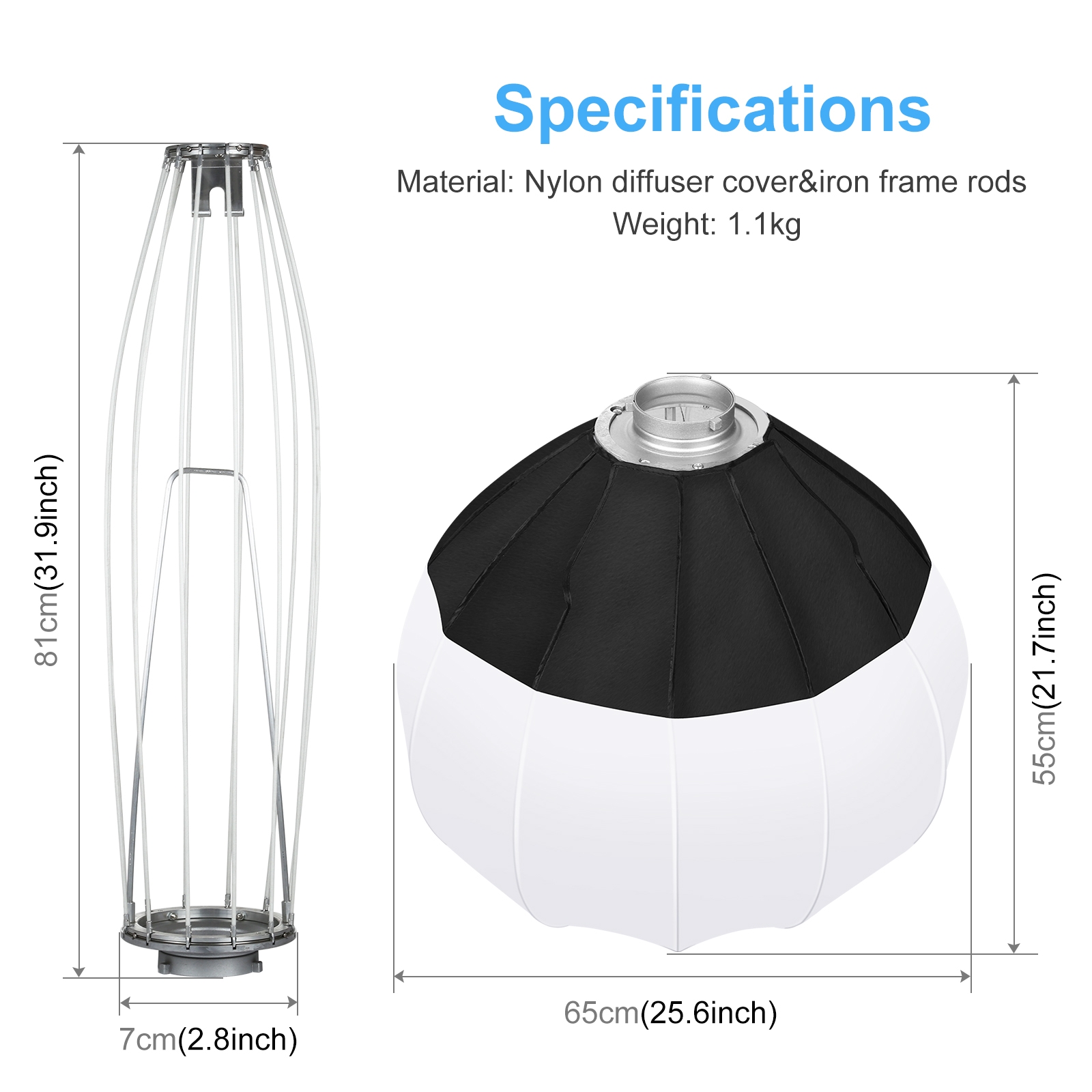 PULUZ 65cm Foldable Lantern So - огляд і ціна Photography Lighting Softbox