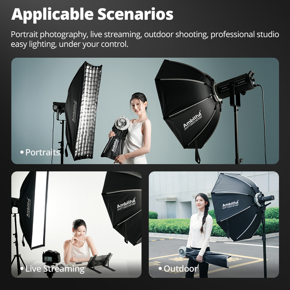 AMBITFUL Q3/Q7/Q9 Series Quick - огляд і ціна Photography Lighting Box