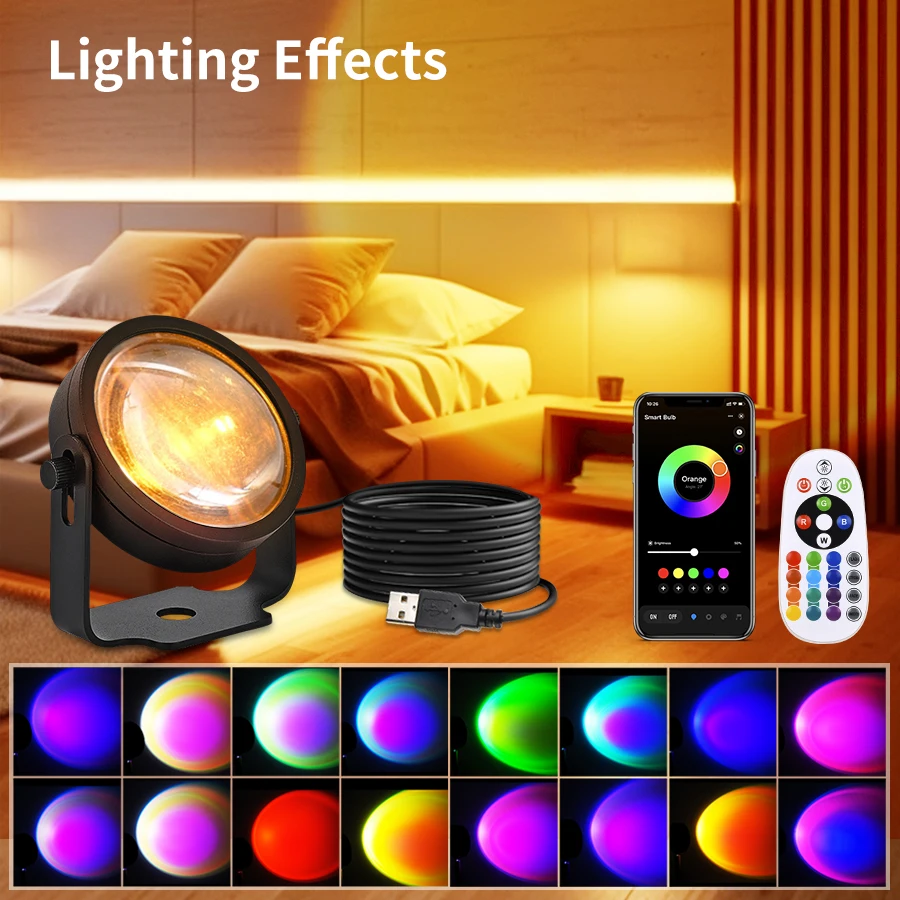 Tuya Smart Sunset Projector La - огляд і ціна Photography Lighting Mood