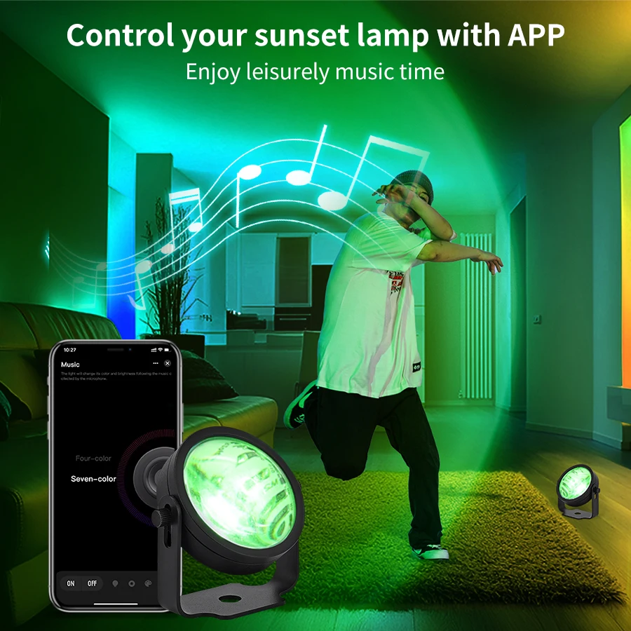 Tuya Smart Sunset Projector La - огляд і ціна Photography Lighting Mood
