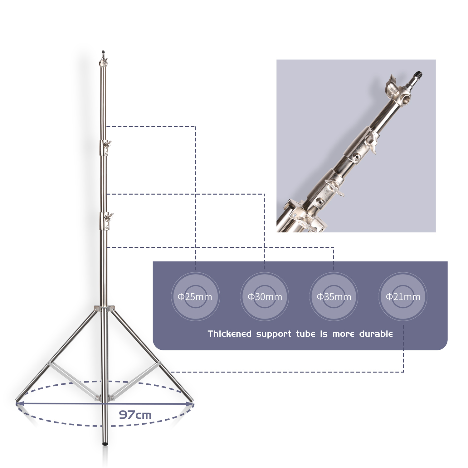 SH 2.8M Stainless Steel Light  - огляд і ціна Photography Lighting System