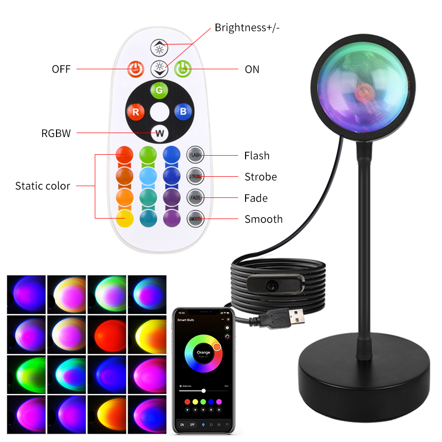 Tuya Smart Sunset Lamp USB Pro - огляд і ціна Photography Lighting Mood