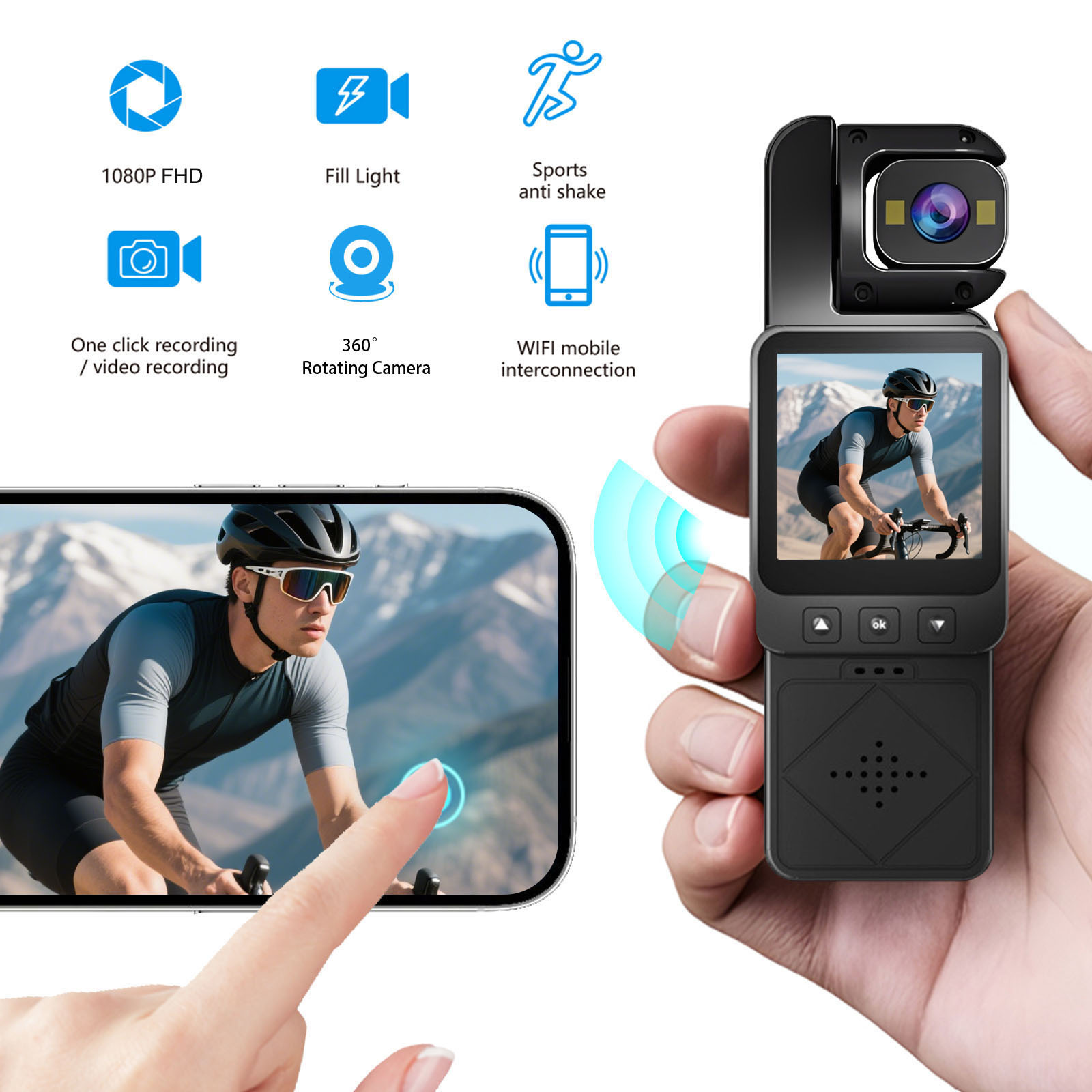 DV02 4K Handheld Action Camera - огляд і ціна Photography Lighting System