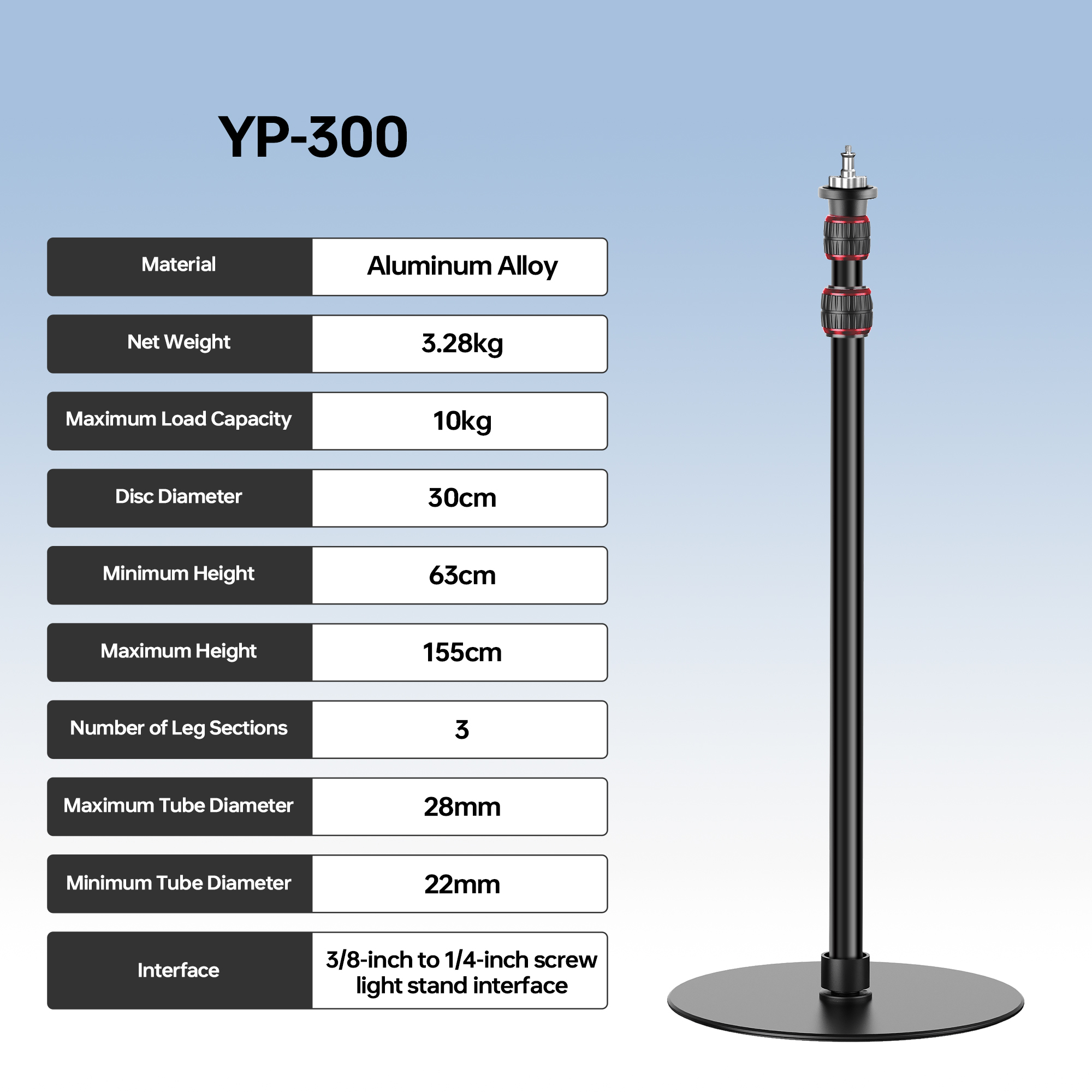 Manbily YP300 1.55M Round base - огляд і ціна Photography Lighting Softbox