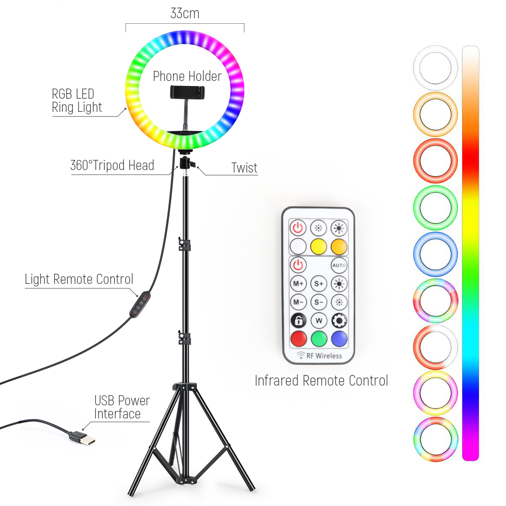 13inch RGB Led Selfie Ring Lig - огляд і ціна Photography Lighting Circle