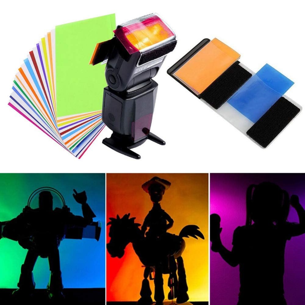 12 Colors Camera Flash Gels Li - огляд і ціна Portrait Photography With Lighting